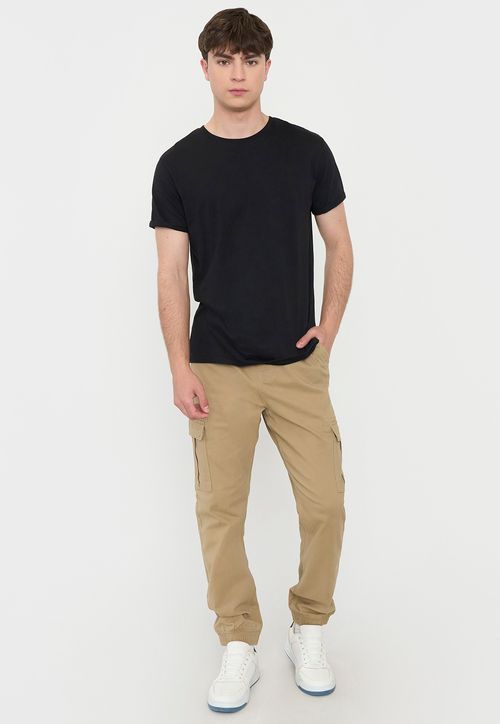 Pantalón Hombre Jogger Cargo Camel