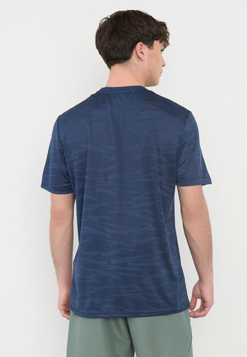 Polera Hombre Deportiva Texturizada Navy