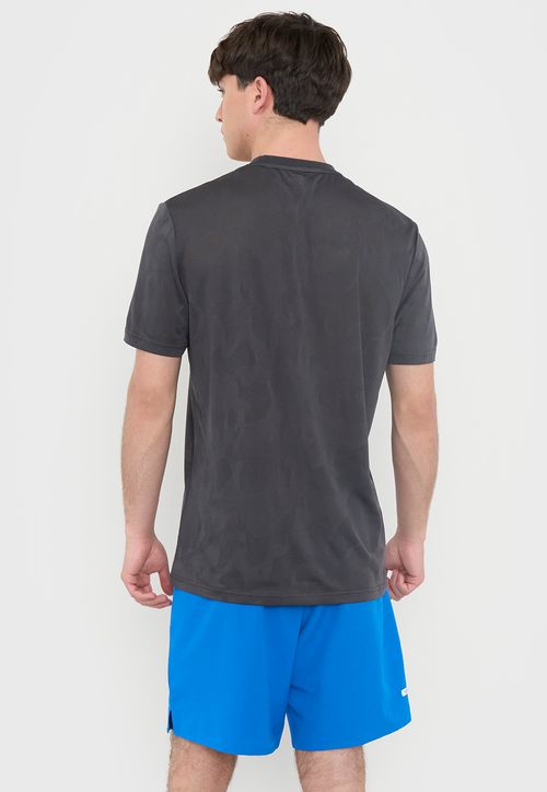 Polera Hombre Deportiva Texturizada Charcoal