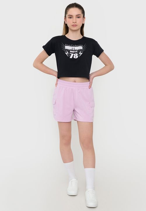 Short Niña Teen Punto Cargo Lila