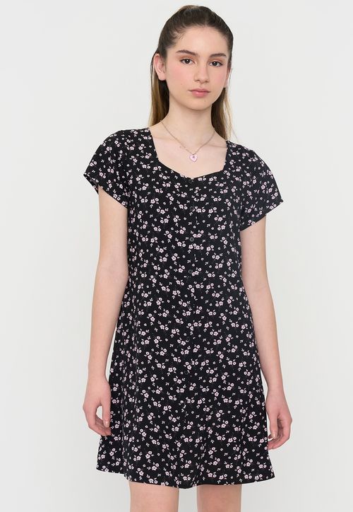 Vestido Niña Teen Viscosa Negro