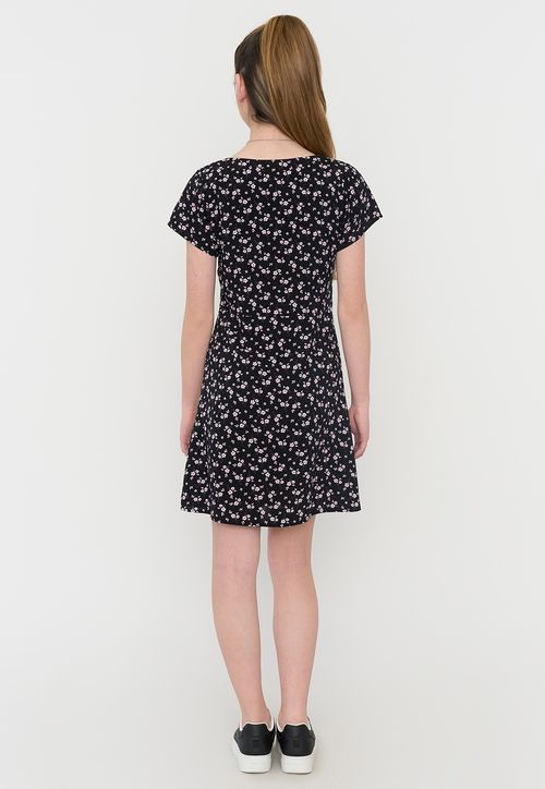 Vestido Niña Teen Viscosa Negro