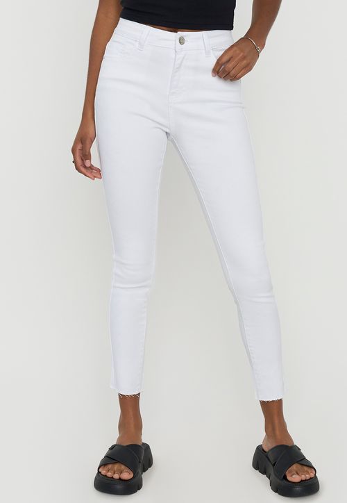 Jeans Mujer Skinny Fit Color Blanco