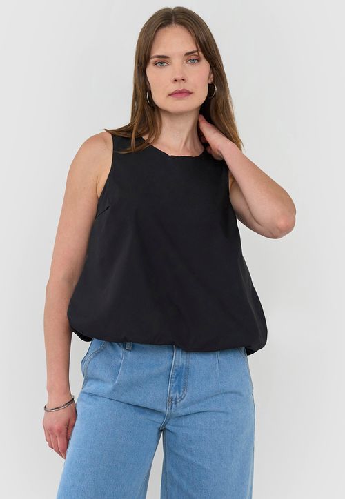 Blusa Mujer Volumen Negro