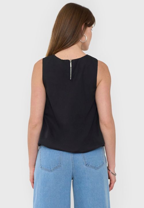 Blusa Mujer Volumen Negro