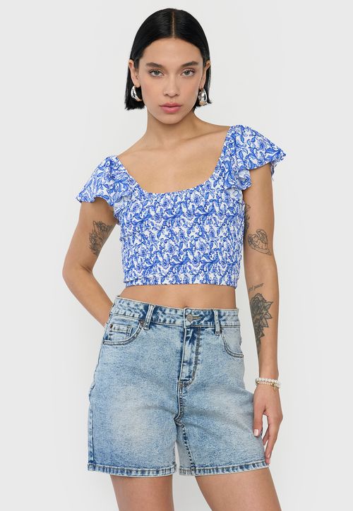 Blusas Mujer Vuelos Celeste