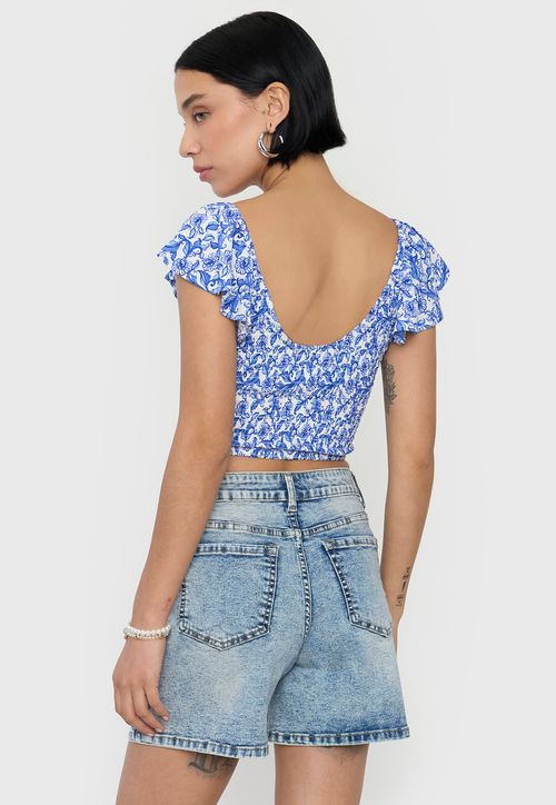 Blusas Mujer Vuelos Celeste