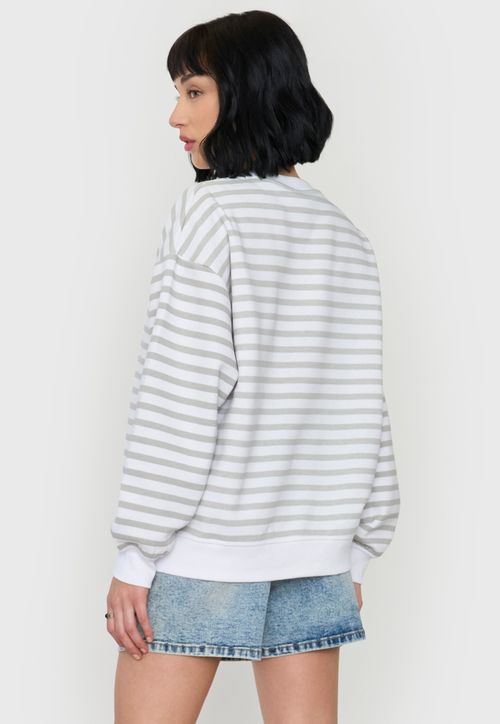 Polerón Mujer Oversize Gris