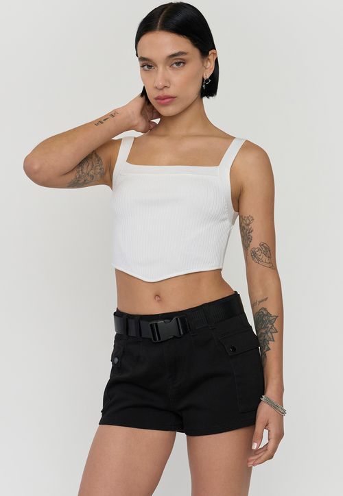 Peto Mujer Tejido Ecru