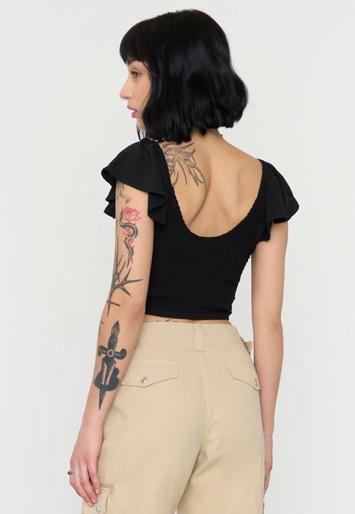 Blusas Mujer Vuelos Negro