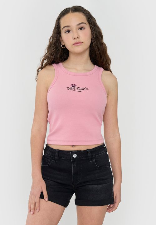 Peto Niña Teen Rib Rosado