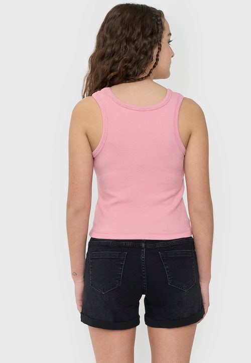 Peto Niña Teen Rib Rosado
