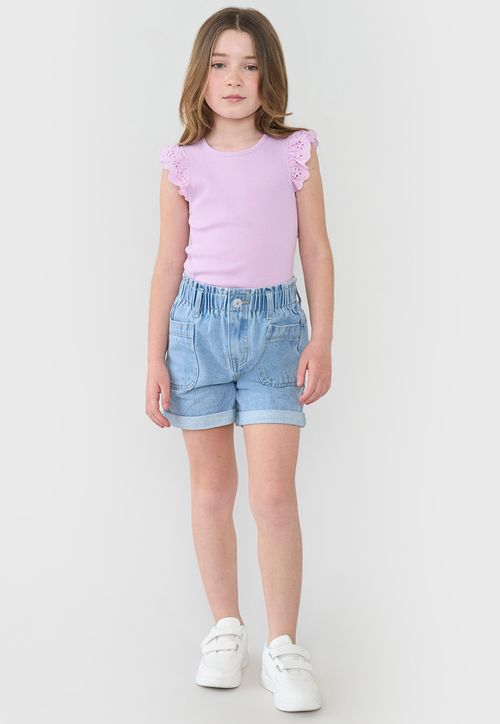 Short Niña Kids Core Azul Claro