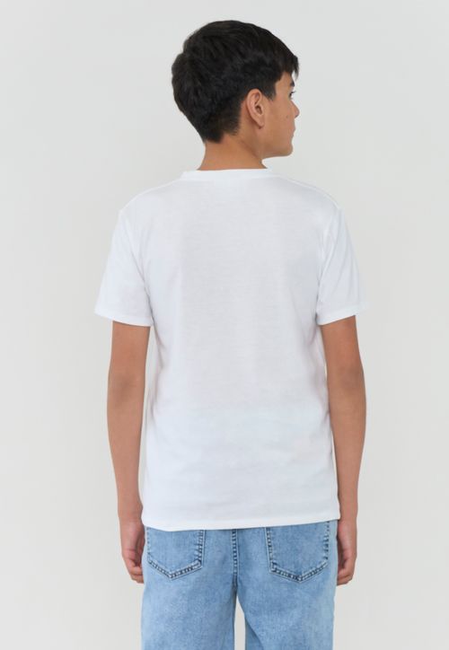 Polera Niño Teen Manga Corta Naruto Blanco
