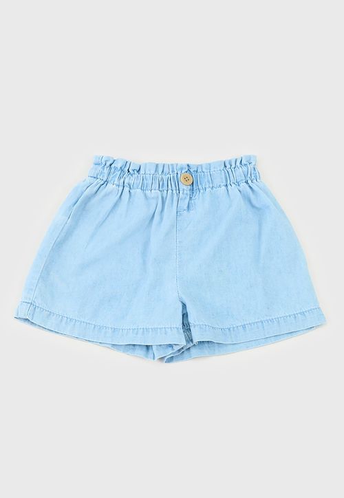 Short Bebe Niña Denim Celeste