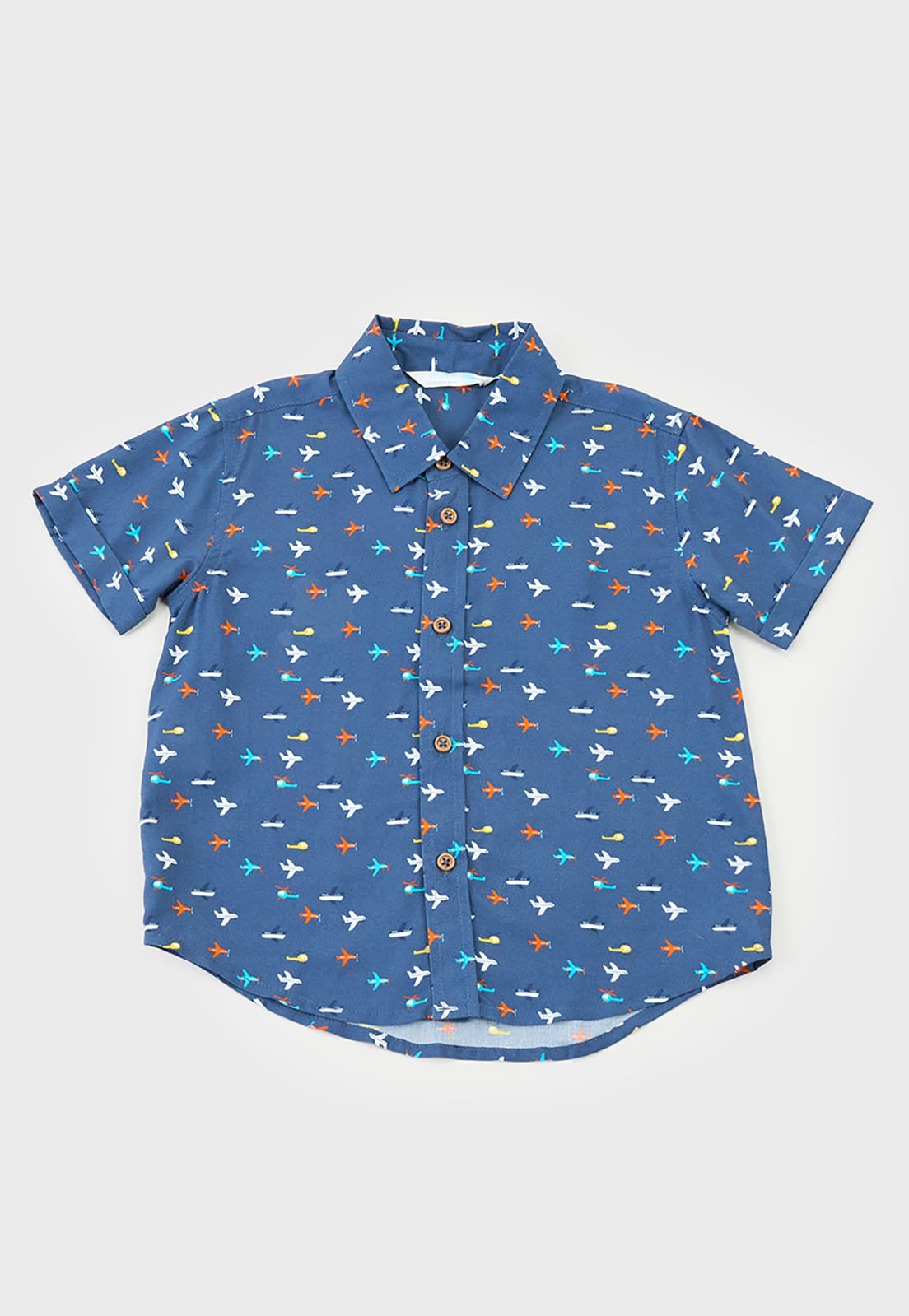 Camisa Bebe Niño Full Print Navy
