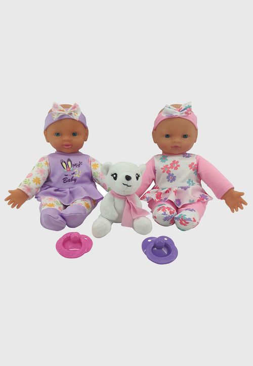 Set 2 Muñecas Bebé Con Accesorio
