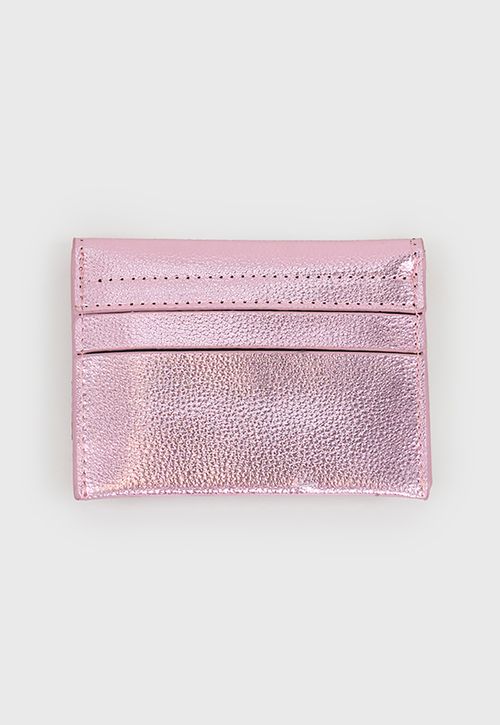 Monedero Mujer Metalizado Rosado