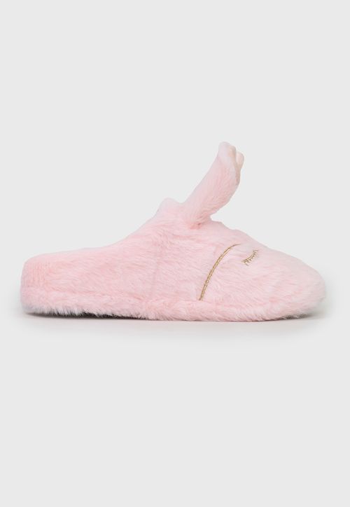 Pantuflas Mujer Conejo Rosado