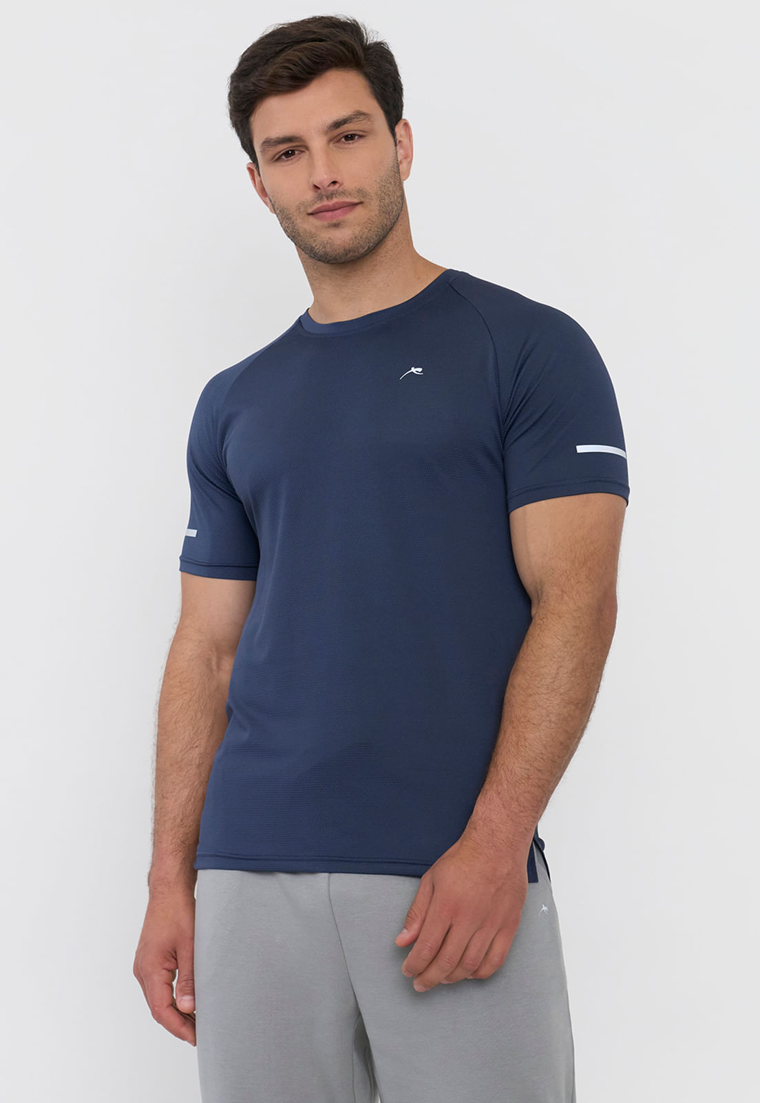 Polera Hombre Deportiva Mesh 2 Navy