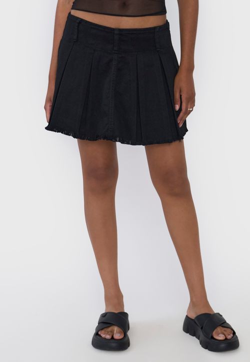 Falda Mujer Plisada Negro