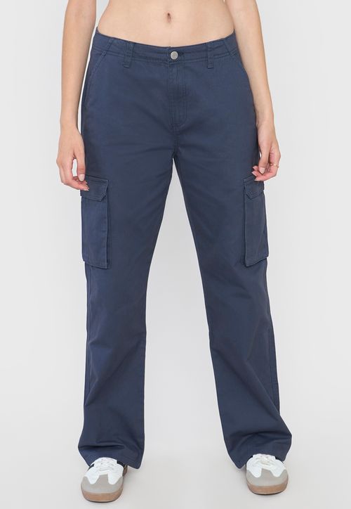 Pantalón Mujer Cargo Color Azul