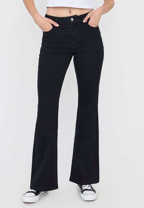 Jeans Mujer Flare Fit Negro