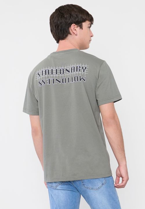 Polera Hombre Fun Texto Verde