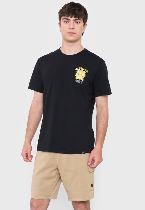 Polera Hombre Fun Frutas Negro