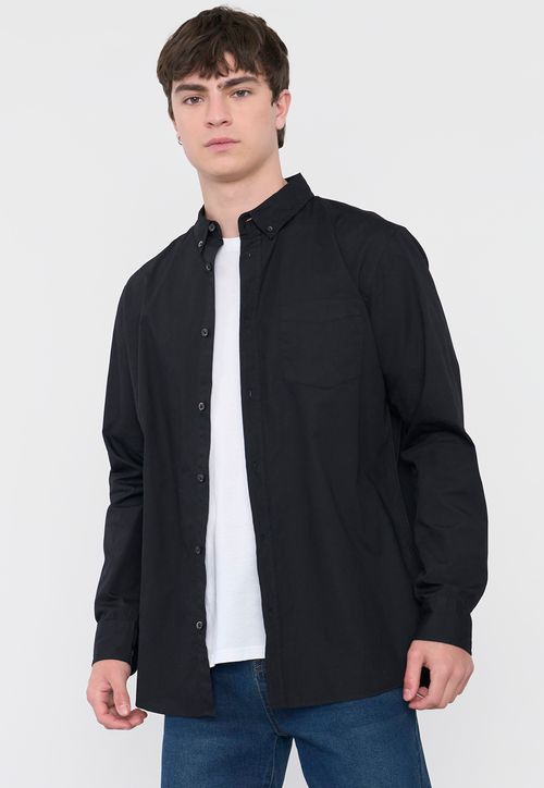 Camisa Hombre Roll Up Negro
