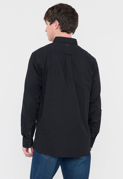 Camisa Hombre Roll Up Negro