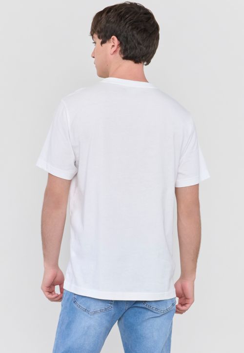 Polera Hombre R-Neck Lisa Blanco