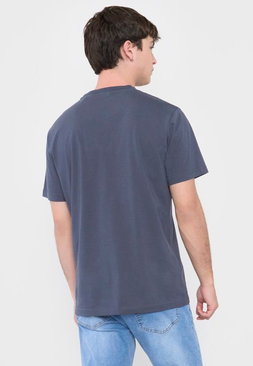 Polera Hombre Fun Texto Azul