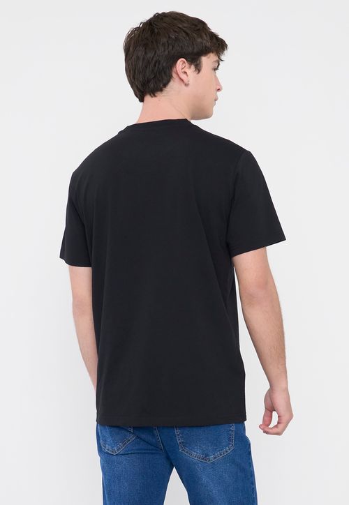 Polera Hombre Fun Texto Negro