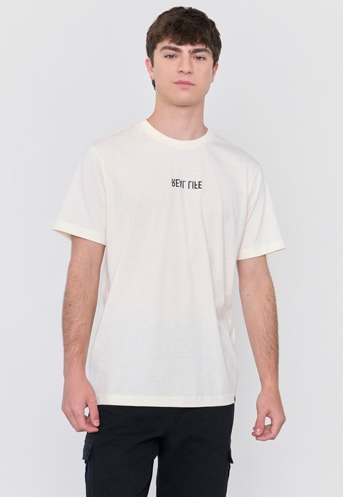 Polera Hombre Fun Texto Blanco