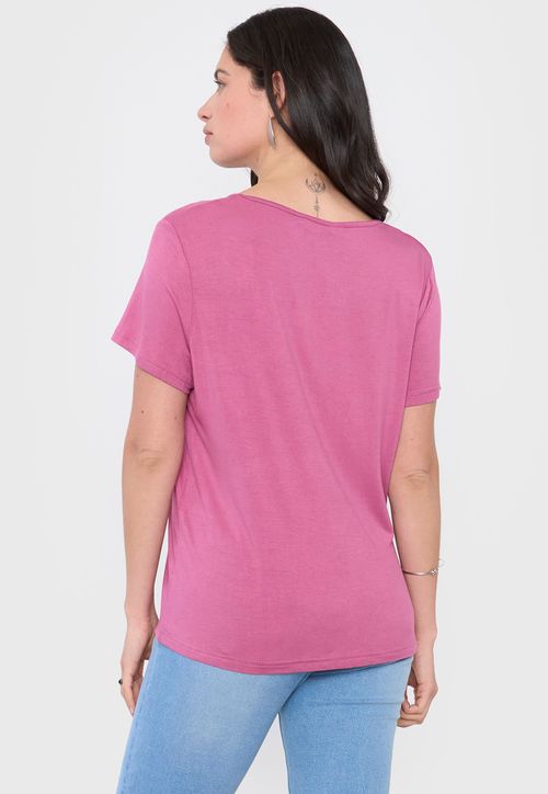 Polera Mujer Print Boho Rosado