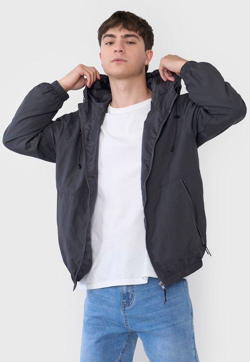 Casaca Hombre Full Zipper Gris