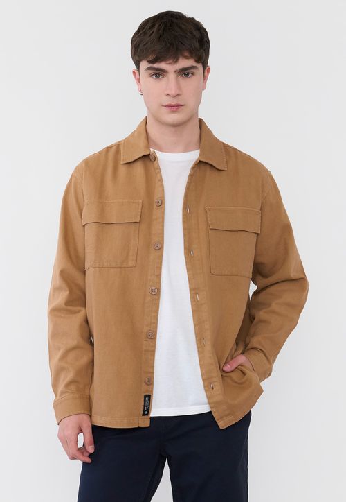 Casaca Hombre Bolsillos Camel