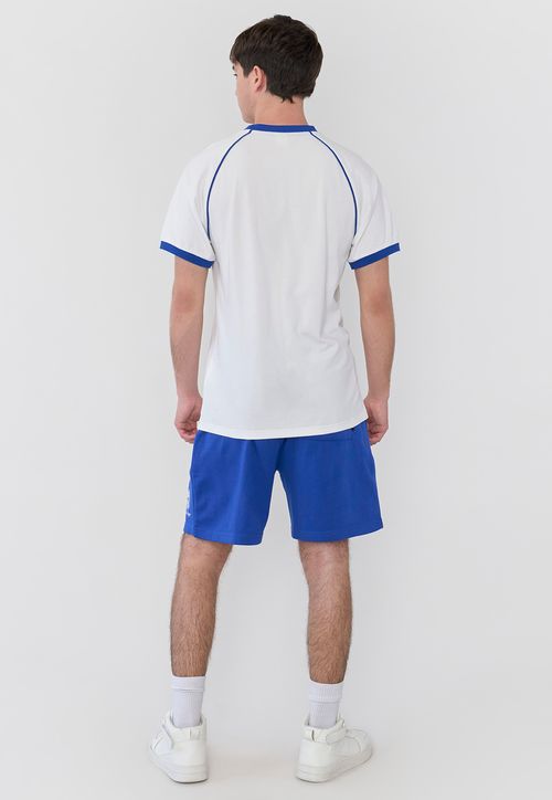 Polera Hombre Raglan College Blanco