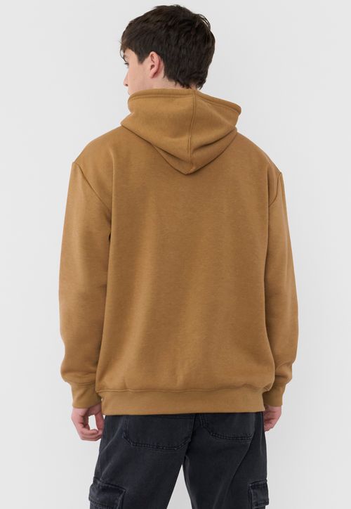 Polerón Hombre Canguro Liso Camel