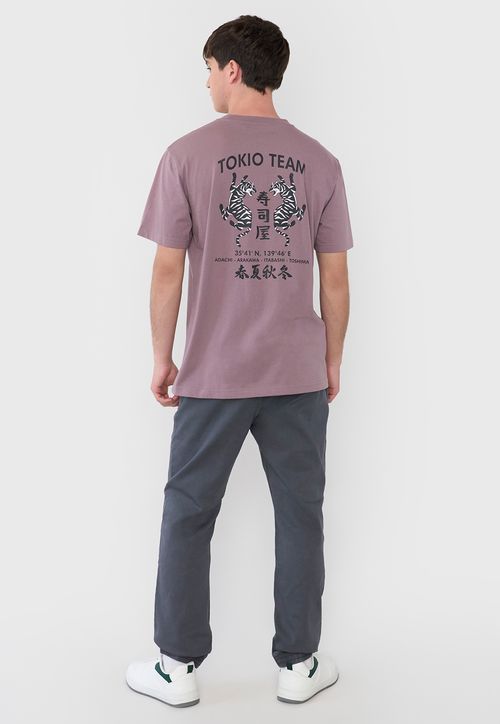 Polera Hombre Fun Asiática Rosado