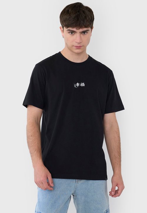 Polera Hombre Asiática Fun Color Negro