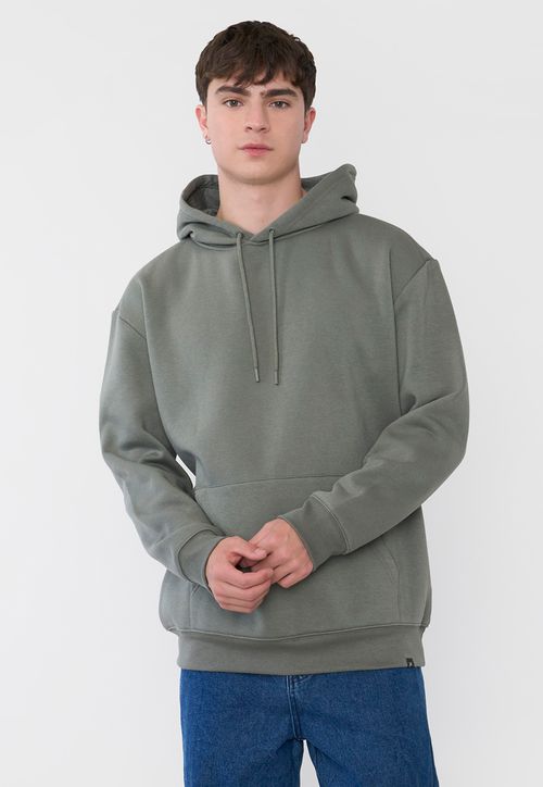 Polerón Hombre Canguro Liso Verde