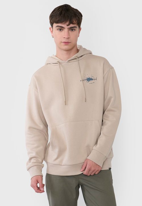 Polerón Hombre Hood Print Grafitti Beige