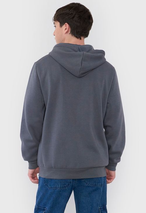 Polerón Hombre Full Zipper Gris Oscuro