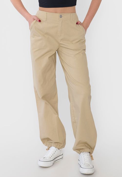 Pantalón Mujer Ajustable Beige