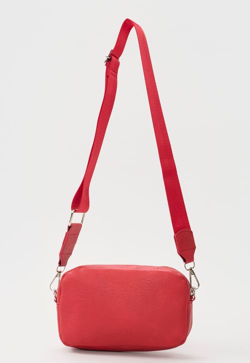 Bandolera Mujer Ecocuero Rojo