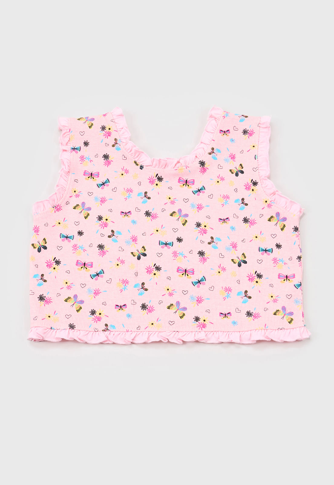 Peto Niña Kids Rib Fullprint Rosado