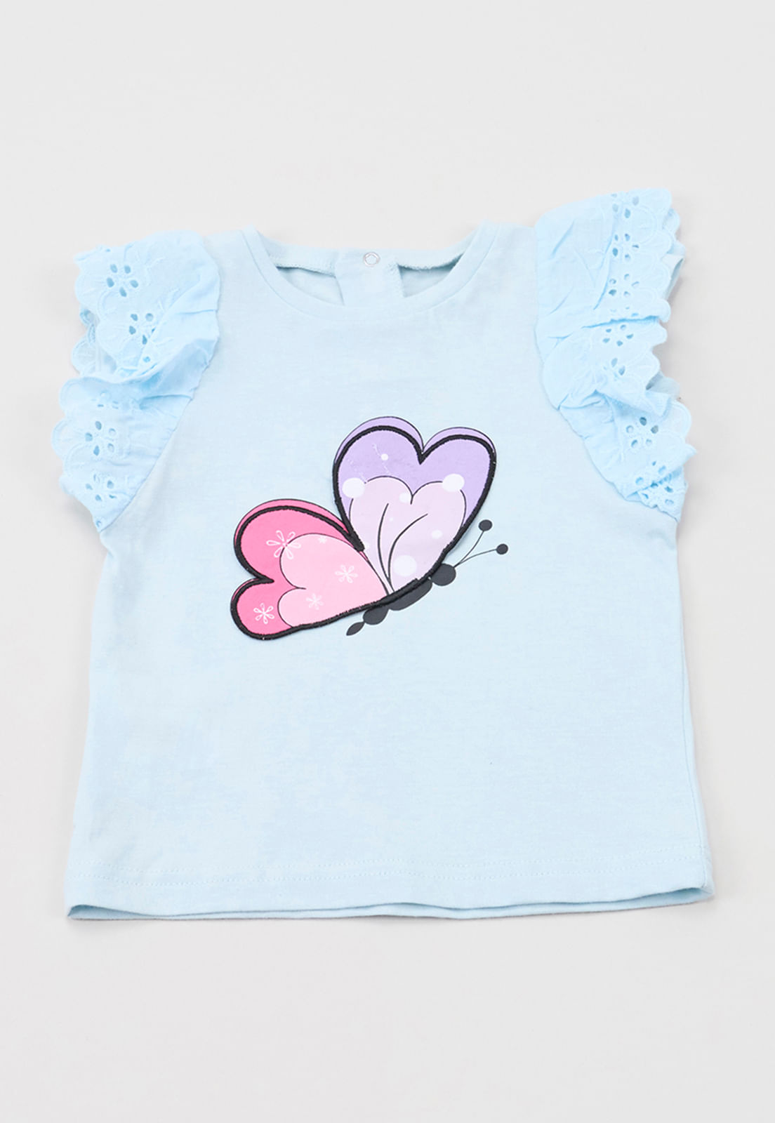 Polera Bebe Niña Interactiva Broderie Celeste