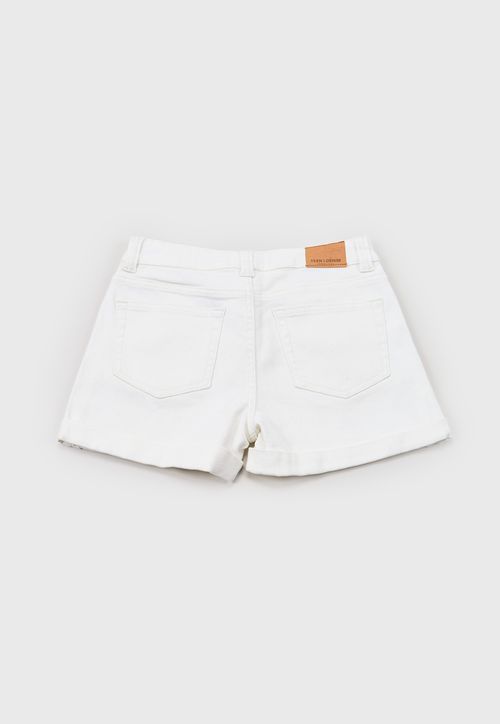 Short Niña Teen Denim Blanco